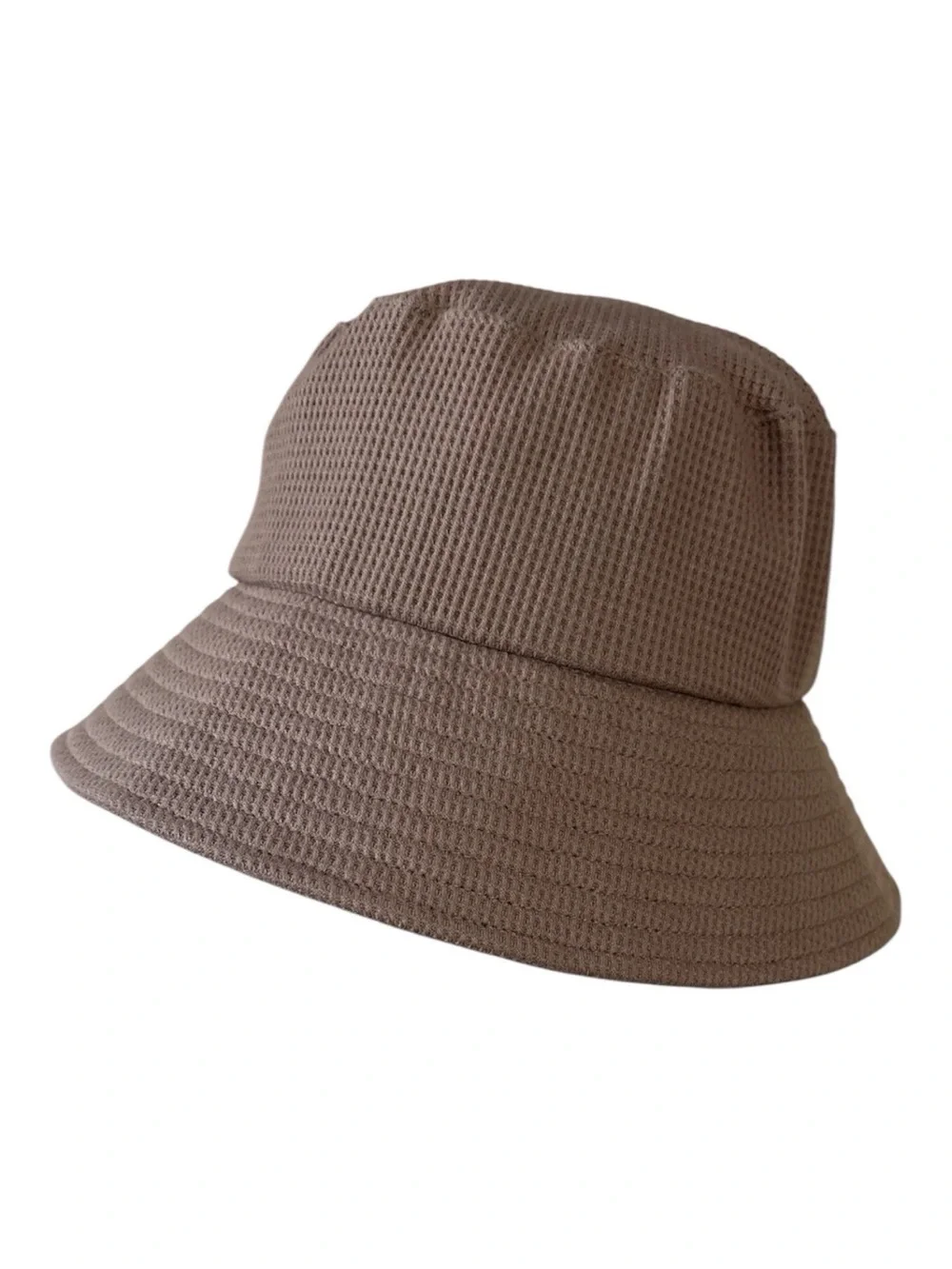 Women’s ASOS Bucket Hat Brown Textured Packable Summer Beach Sun Hat Travel